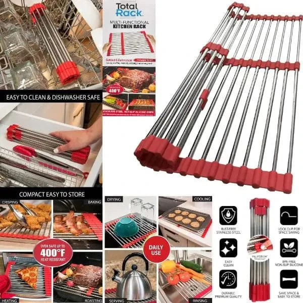 Kitchen Closeout Gadgets Total Rack - Multi-Function Kitchen Rack - Expands To 21" Total Rack - Multi-Function Kitchen Rack - Expands To 21"