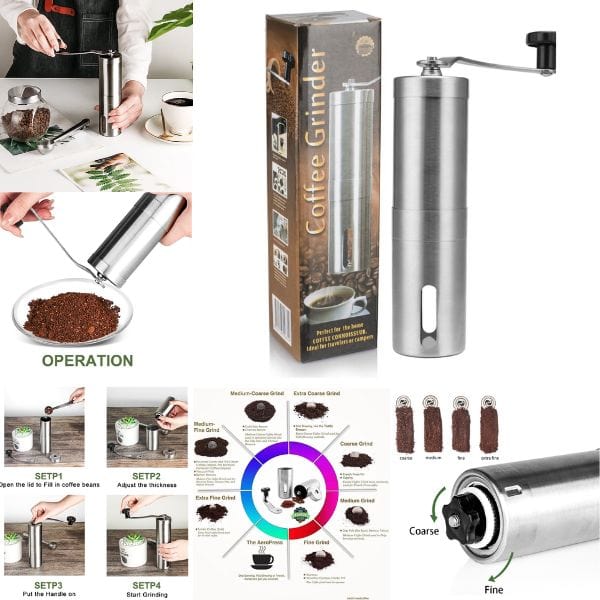 Kitchen Closeout Stainless Steel Coffee Grinder Stainless Steel Coffee Grinder