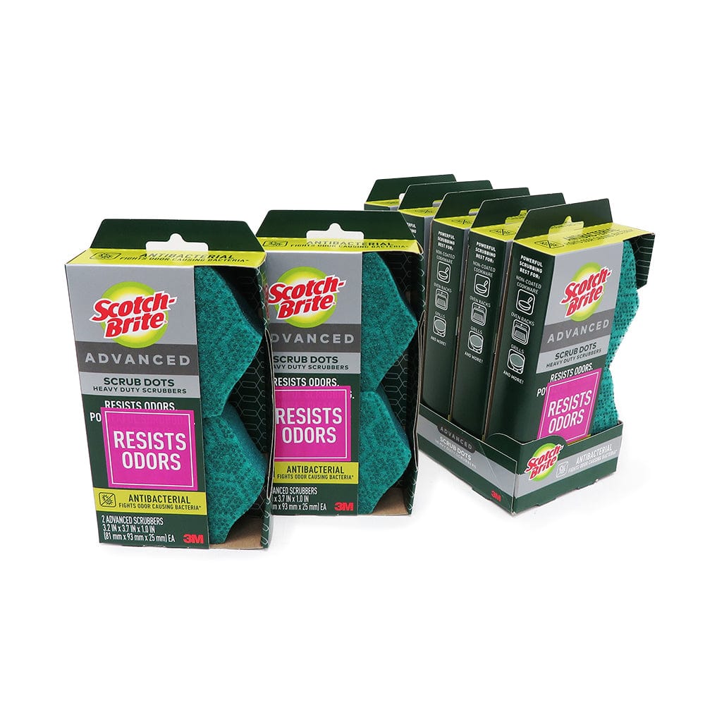 3M Household Cleaning 2 PACK HEAVY-DUTY SCRUB DOTS SPONGES