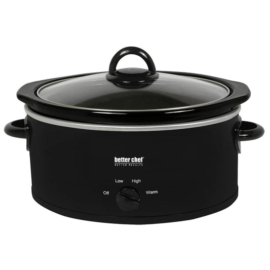 Better Chef Small Appliance Black Better Chef 3-Qt Slow Cooker W Removable Crock - Refurbished
