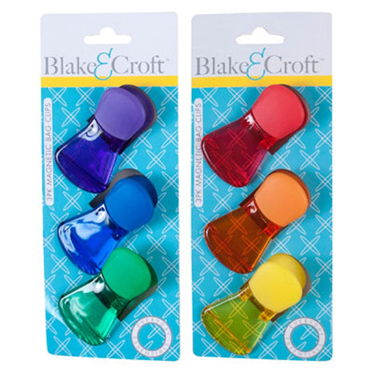 Blake&Croft Kitchen Gadgets BAG CLIP 3PK MAGNETIC W/GRIP ASSRT (1Card) BAG CLIP 3PK MAGNETIC W/GRIP ASSRT (1Card)