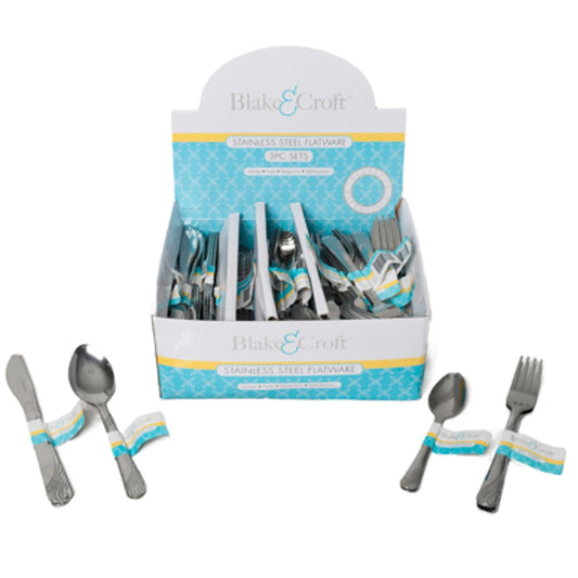 Blake&Croft Kitchen Gadgets FLATWARE STAINLESS S/3 ASSTKNIFE/FORK/TBS/TSP FLATWARE STAINLESS S/3 ASSTKNIFE/FORK/TBS/TSP