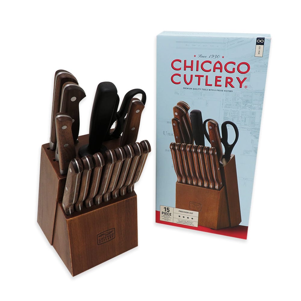 Chicago Cutlery Knives and Sets 15 PIECE KNIFE BLOCK SET – PRECISION CUT