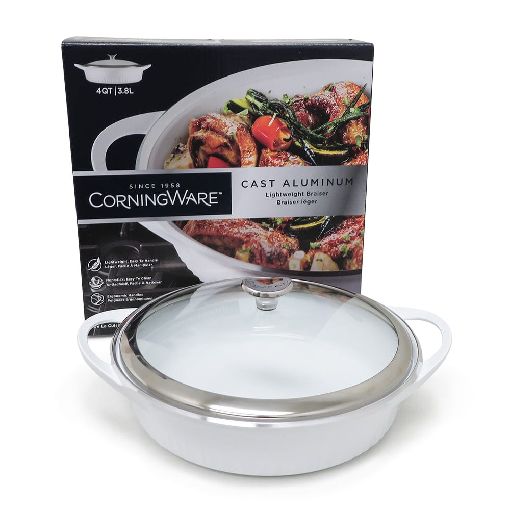 Corningware Cookware CORNINGWARE 4QT BRAISER CA WHT