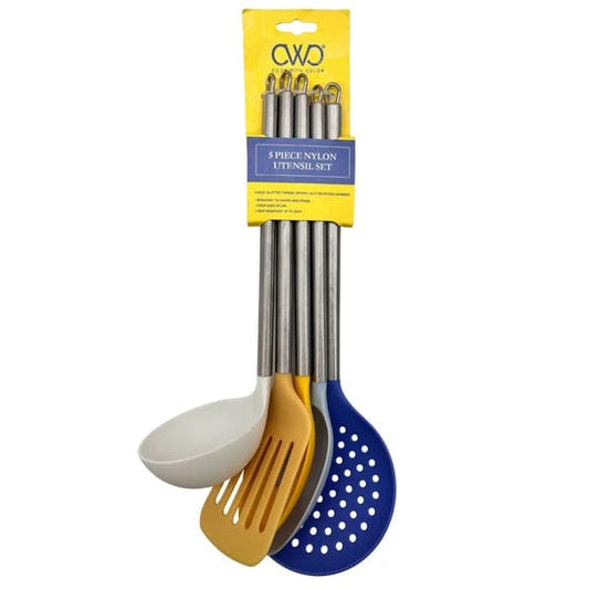 CWC 5 Pack Colorful Nylon Kitchen Utensil Set