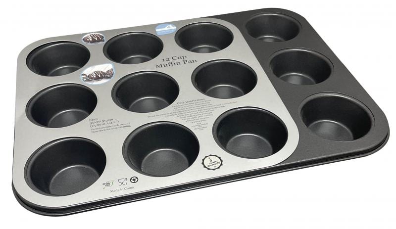 Euro-Ware Inc Bakeware 12 Cup Muffin Pan 14" x 10" x 1.25"