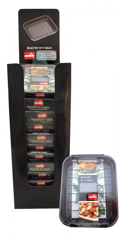 Euro-Ware Inc Bakeware Large Roaster w/ V-Rack in Display  14.6 x 11.4 x 2.2