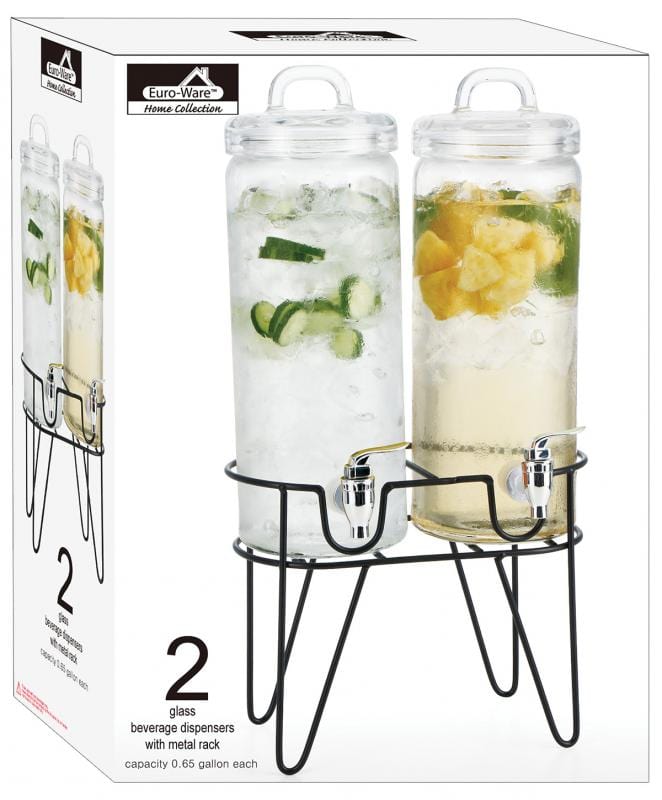 Euro-Ware Inc Drinkware 2 Glass Beverage Dispenser