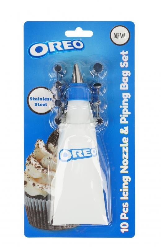 Euro-Ware Inc Kitchen Gadgets OREO 10PC ICING NOZZLE & PIPING BAG SET