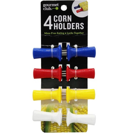 Gourmet Club Kitchen Gadgets Gourmet Club 4 Corn Holder Sets on Clip Strip