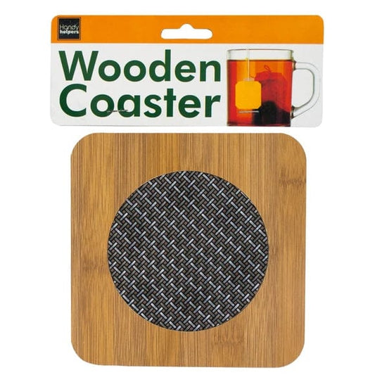 Handy Helpers Coffee Accessories Wooden Coaster 1pc Weaved