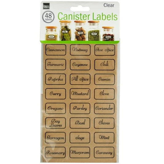 Handy Helpers Kitchen Gadgets Clear Kitchen Canister Labels