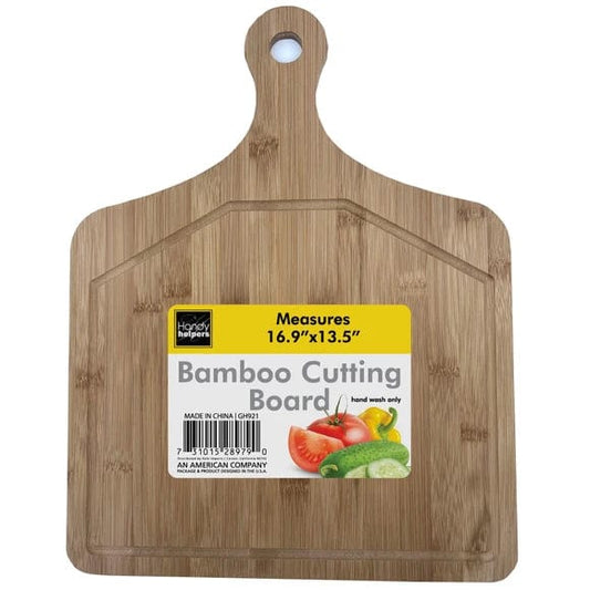 Handy Helpers Kitchen Gadgets Large Bamboo Cutting Board with Handle