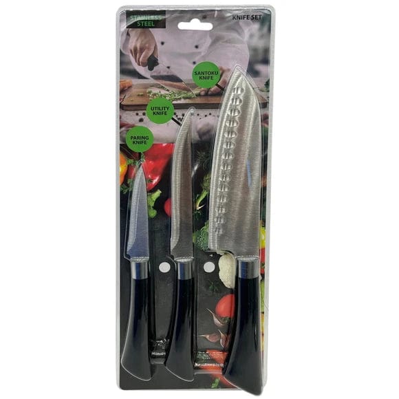 Handy Helpers Knives and Sets 3 Pack Food Prep Kitchen Knife Set