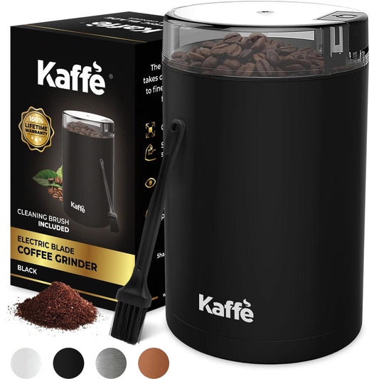 Kaffe Electric Small Appliance Black Kaffe Electric Coffee Grinder w/ Cleaning Brush - 3oz