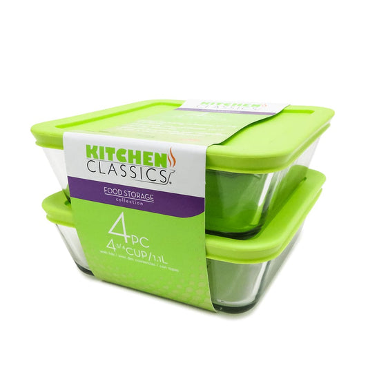 Kitchen Classics Bakeware 4PC 4.75 CUP SQR STRG SET,KC