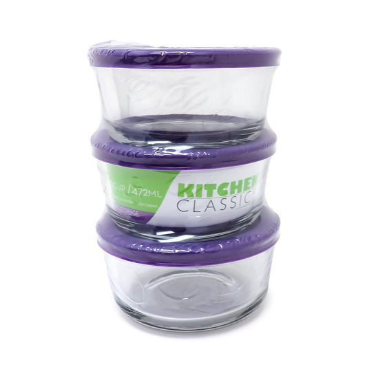 Kitchen Classics Food Storage 6PC 2 CUP RND STRGE SET,EGP,KC