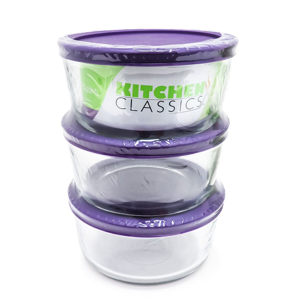 Kitchen Classics Food Storage 6PC 4 CP RND STRG SET,EGP,KC