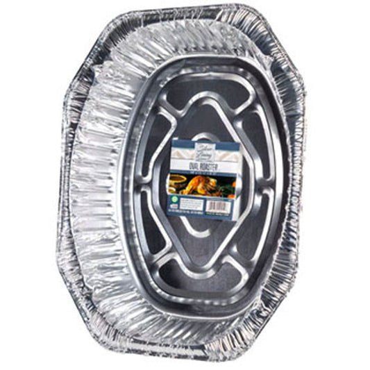 Kitchen Closeout Roasters ALUMINUM ROASTER OVAL XTRALARGE 16 X 13 X 3-3/8 ALUMINUM ROASTER OVAL XTRALARGE 16 X 13 X 3-3/8
