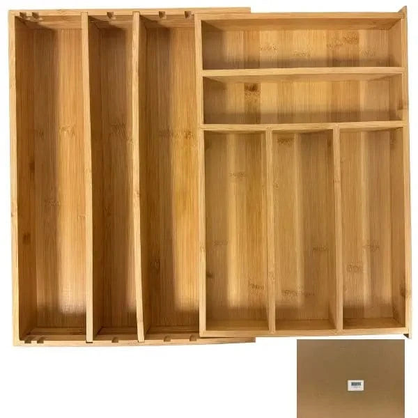 Kitchen Closeout Storage The Bamboo Organizer - Brown Box Packaging - Expandable The Bamboo Organizer - Brown Box Packaging - Expandable