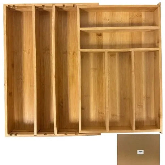 Kitchen Closeout Storage The Bamboo Organizer - Brown Box Packaging - Expandable The Bamboo Organizer - Brown Box Packaging - Expandable