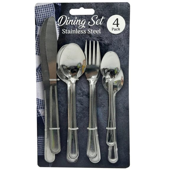 Kole Imports Flatware 4 Pack Stainless Steel Dining Utensil Set