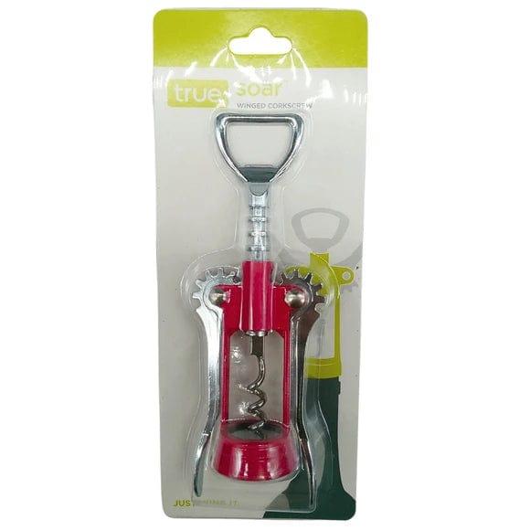 Kole Imports Kitchen Gadgets TRUE Red Winged Lever Corkscrew