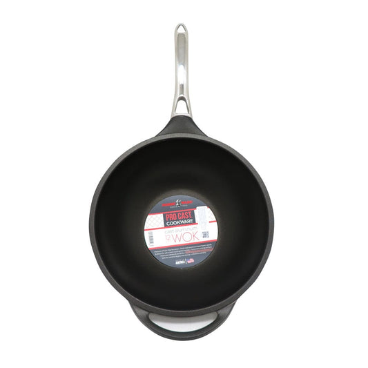 Nordicware Pans PRO CAST 12" WOK BLACK NS
