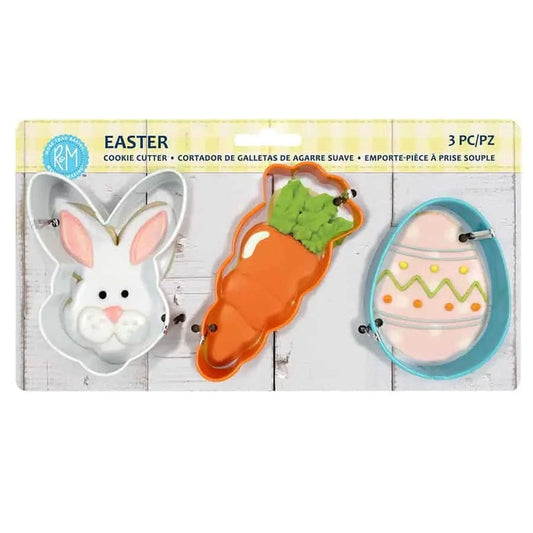 R&M International Baking Easter 3 PC Color Cookie Cutter Set Easter 3 PC Color Cookie Cutter Set