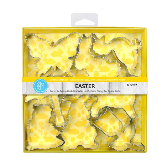 R&M International Baking Easter 8pc Cookie Cutter Set Easter 8pc Cookie Cutter Set