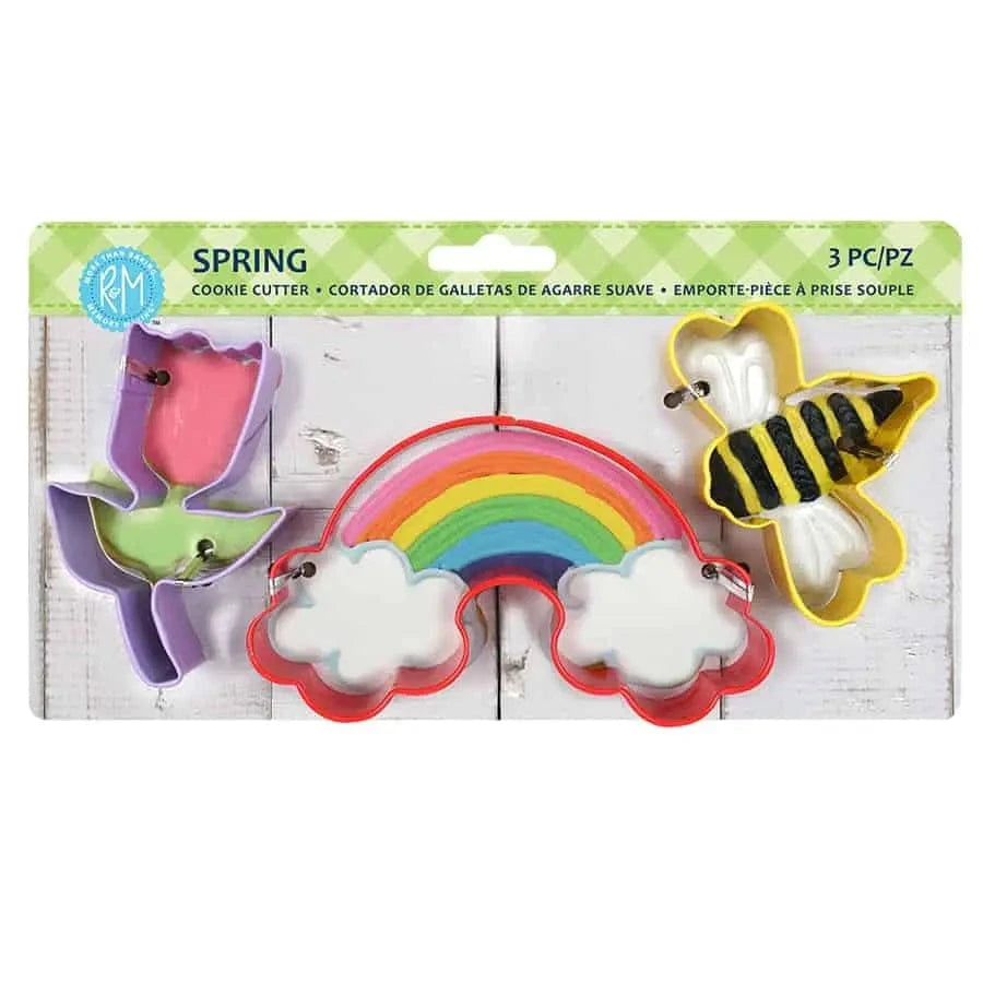 R&M International Baking Spring 3PC Color Cookie Cutter Set Spring 3PC Color Cookie Cutter Set