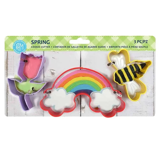 R&M International Baking Spring 3PC Color Cookie Cutter Set Spring 3PC Color Cookie Cutter Set