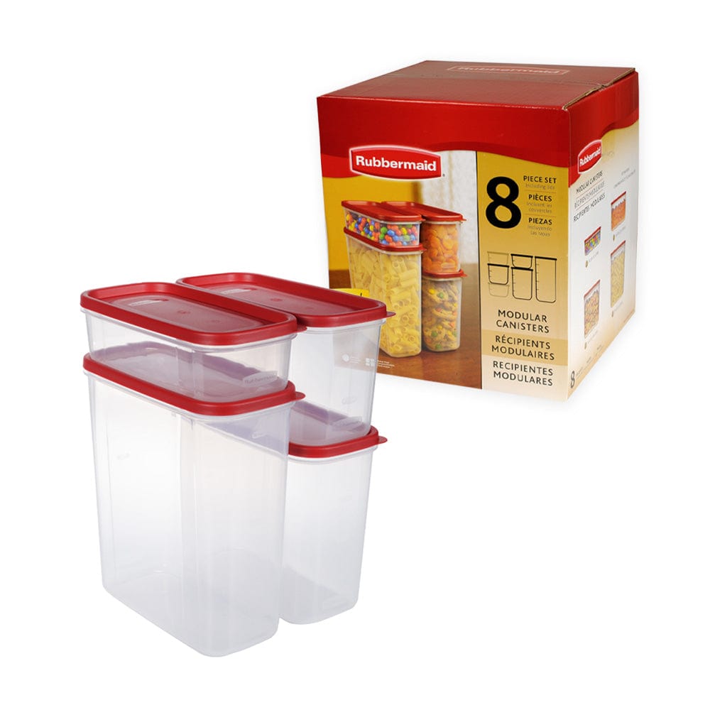 RUBBERMAID Food Storage 8 PC CANISTER SET RTL BOX