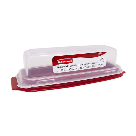 RUBBERMAID Food Storage RUBBERMAID BUTTER DISH CLR/RED